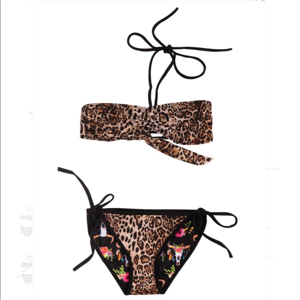Bowie James kids leopard bikini